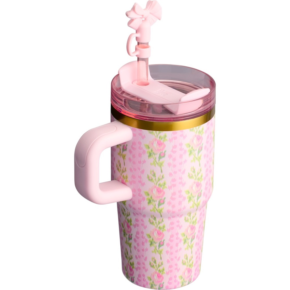 NEVER OPENED Stanley x LoveShackFancy 20oz Quencher NWT Pink Blooming Heirloom - Picture 2 of 5